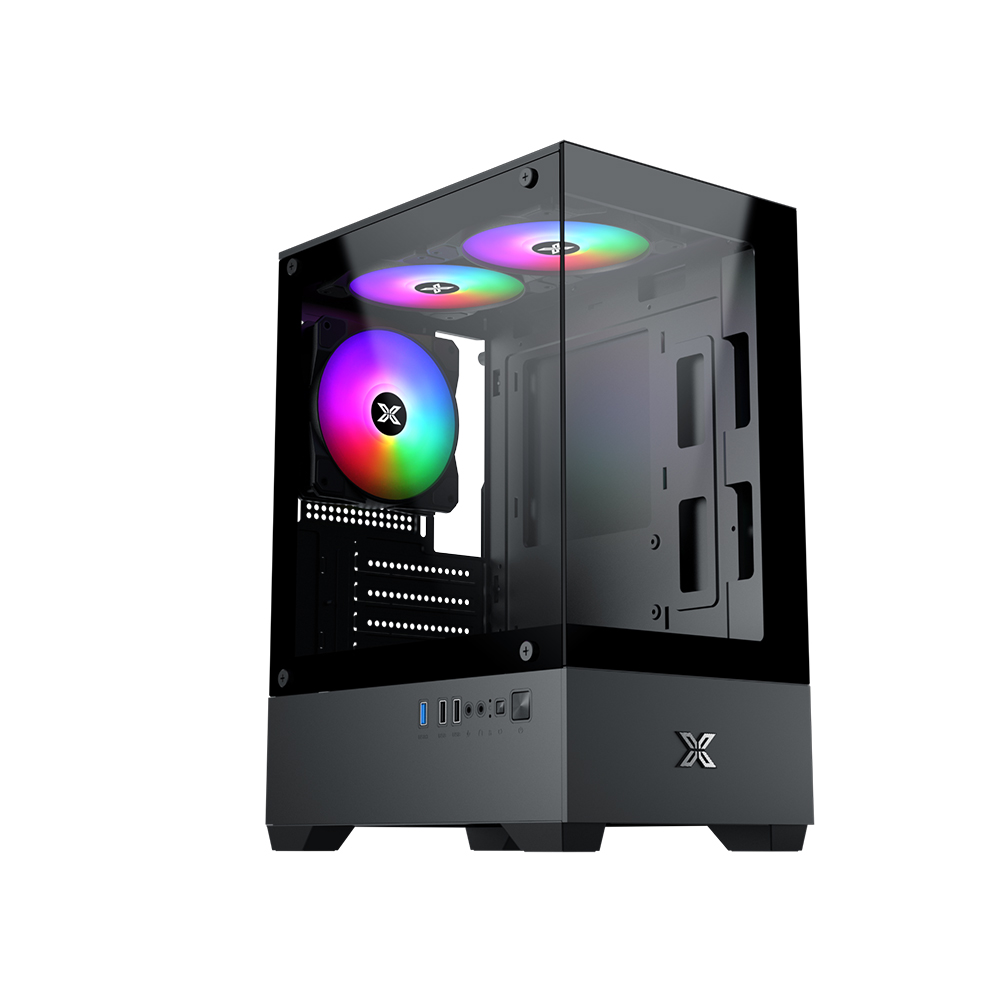 Vỏ Case Xigmatek VIEW II 3F Black EN46247 ( Matx, 3 Fan, Case Bể cá)